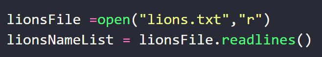 read file content into a list - python code