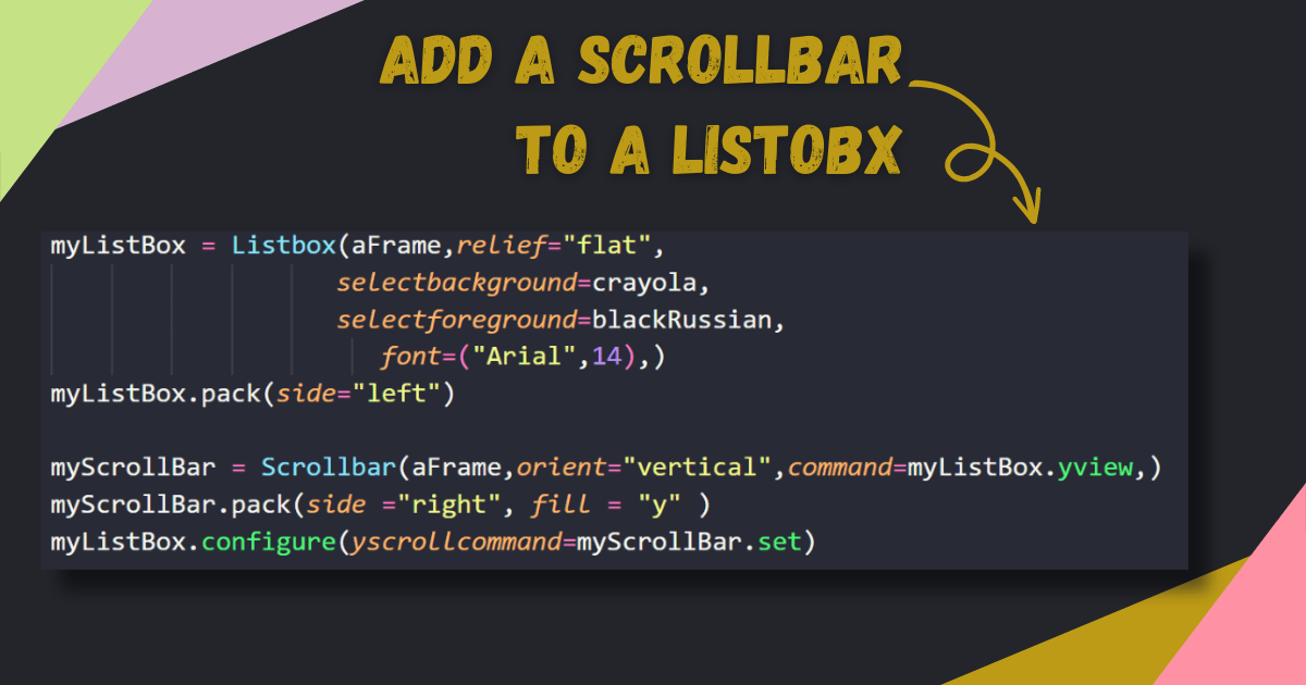 How to Add a Scrollbar to a Listbox