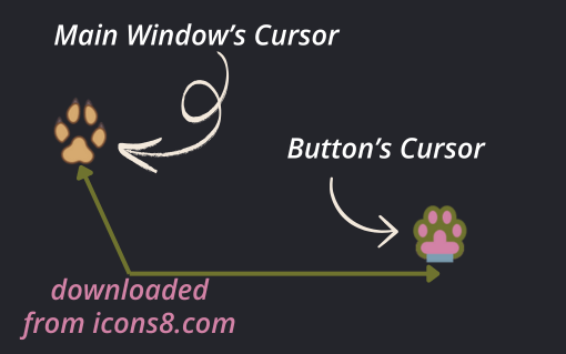 images used as custom cursors